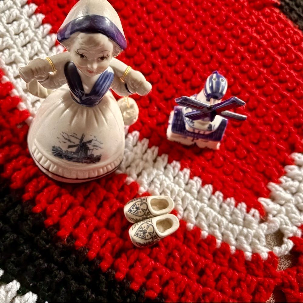Dutch blue and white hand painted porcelain
